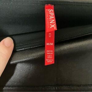 SPANX Leather Look Leggings Black Size Medium